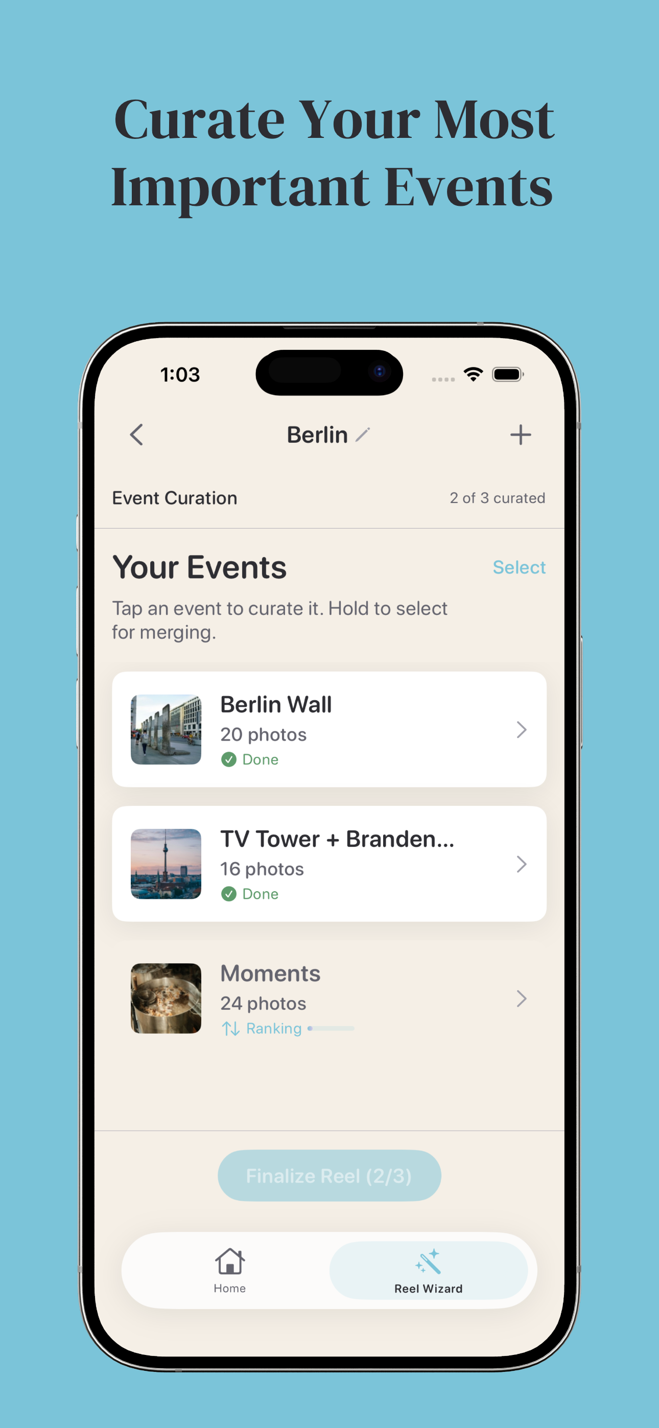 Curate Your Most Important Events